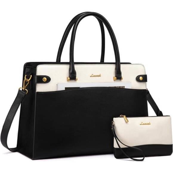 NEW Laptop Tote Bag Black x White - Picture 1 of 5